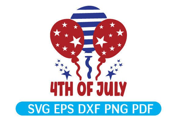 4th of July Balloon SVG Design