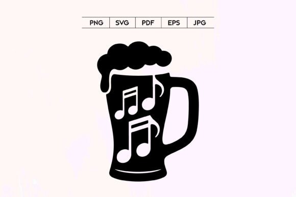 Beer Mug with Music Notes Icon