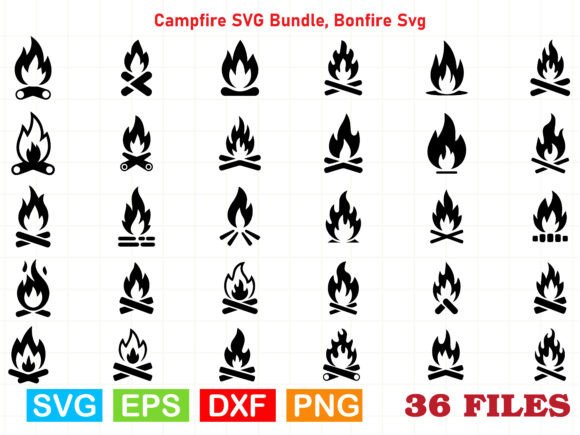 Campfire SVG Bundle, Bonfire SVG