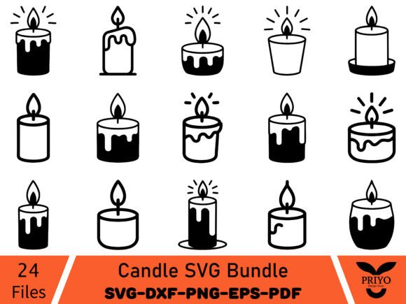 Candle SVG Bundle