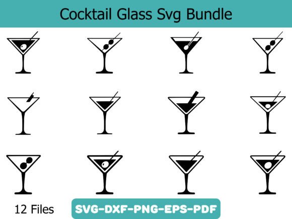 Cocktail Glass SVG Bundle
