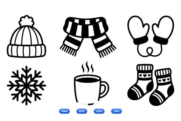 Cozy Winter SVG Icons Set