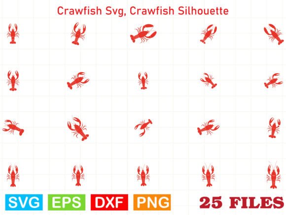 Crawfish SVG, Crawfish Silhouette