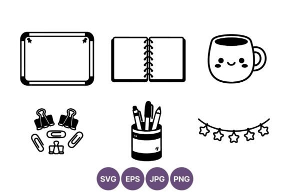 Cute Coffee Mug Notebook and Stationery