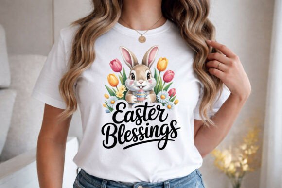 Easter Bunny SVG PNG Cute Blessings