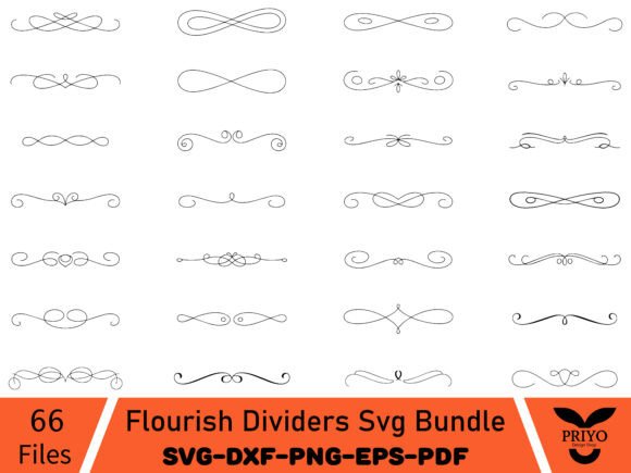 Flourish Dividers SVG Bundle