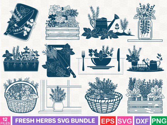 Fresh Herbs SVG Bundle