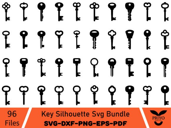 Key Silhouette SVG Bundle