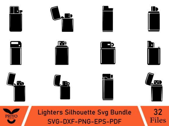 Lighter Silhouette SVG Bundle