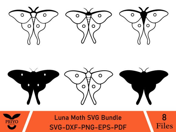 Luna Moth SVG Bundle