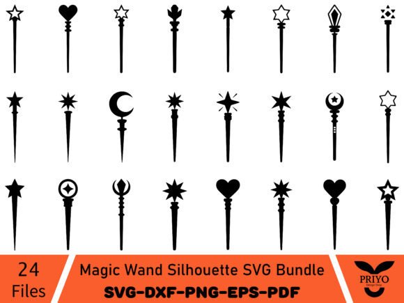 Magic Wand Silhouette SVG Bundle