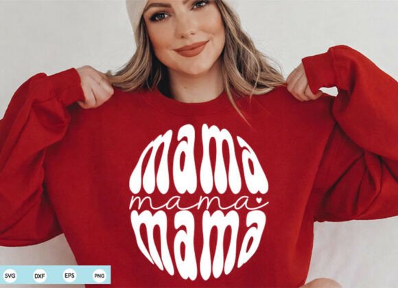 Mama Heart SVG Mom Shirt Design