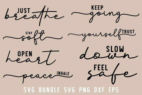 Minimalist Motivational Quote SVG Bundle