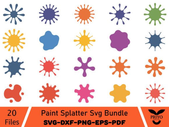 Paint Splatter SVG Bundle: Paint Splash