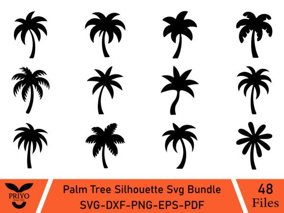 Palm Tree Silhouette SVG Bundle