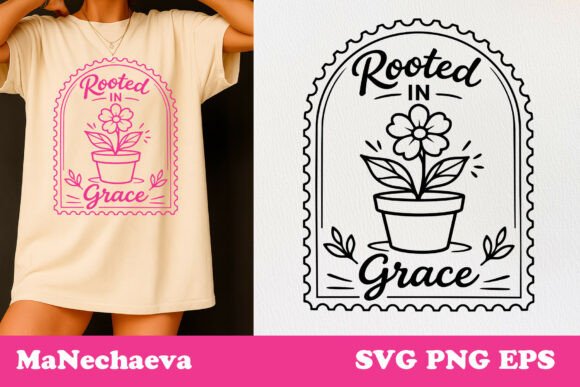 Spring Postal Stamp SVG Grace Quote