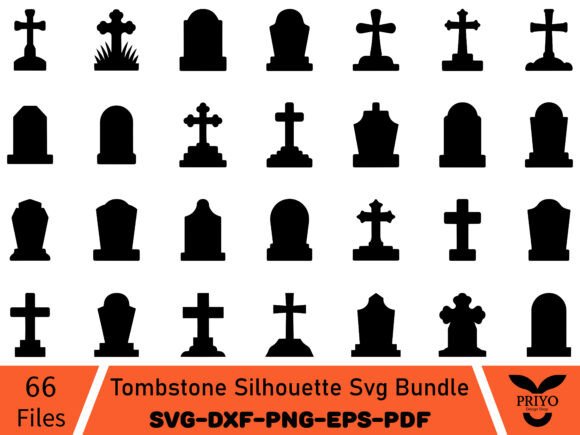 Tombstone Silhouette SVG Bundle